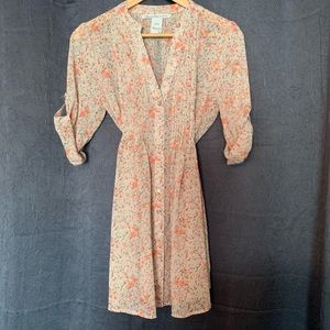 American Rag Pintuck Peach Floral Tunic - Size S